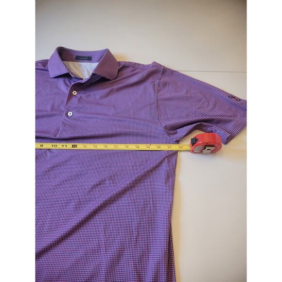 Turtleson Polo Shirt‎ M Pink /Blue Checked Performance Stretch Golf Casual Men - Picture 5 of 6